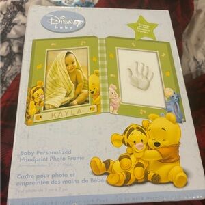 Disney Baby Winnie the Pooh Handprint Frame - Yellow and Green